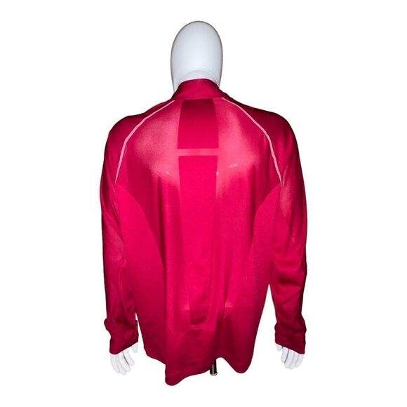 Nike Golf Mens Red Quarter Zip Dri Fit Long Sleeve Shirt Lightweight Large EUC - Picture 3 of 8